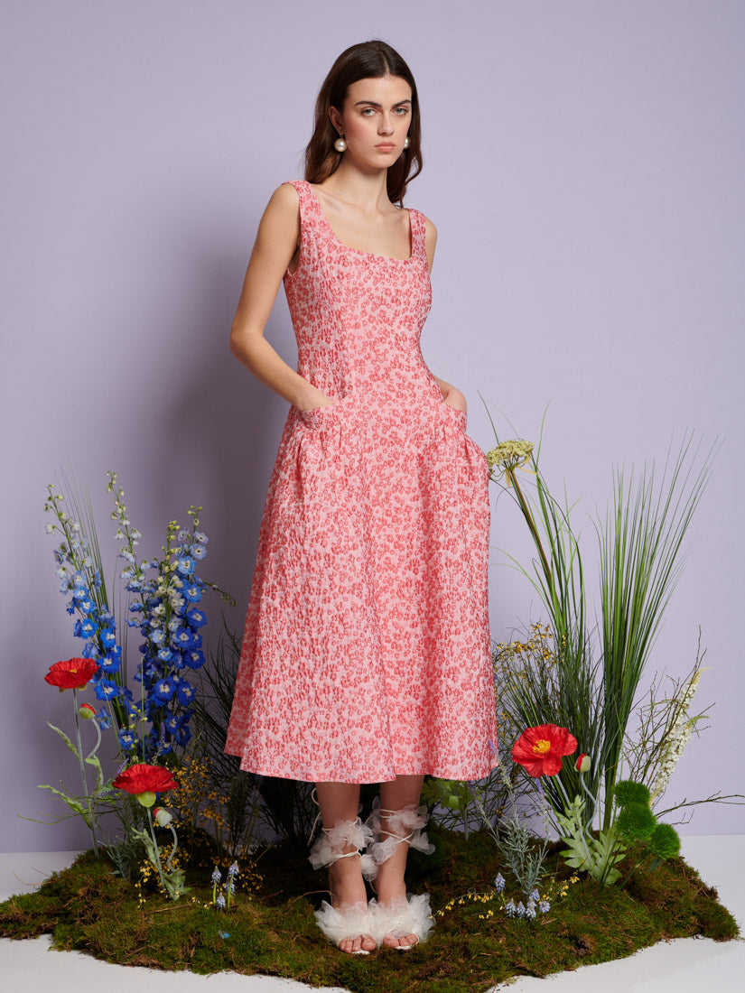 <b>DREAM</b> Zinnia Jacquard Midi Dress