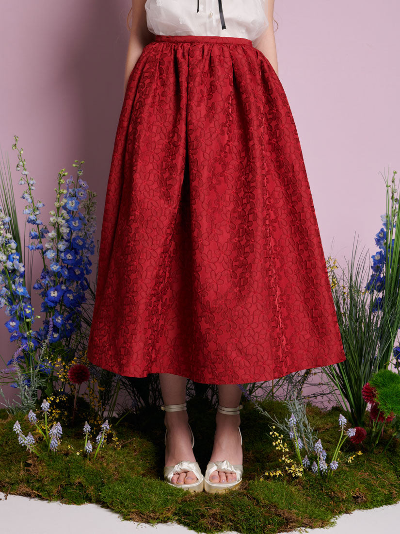 Calla Jacquard Midi Skirt