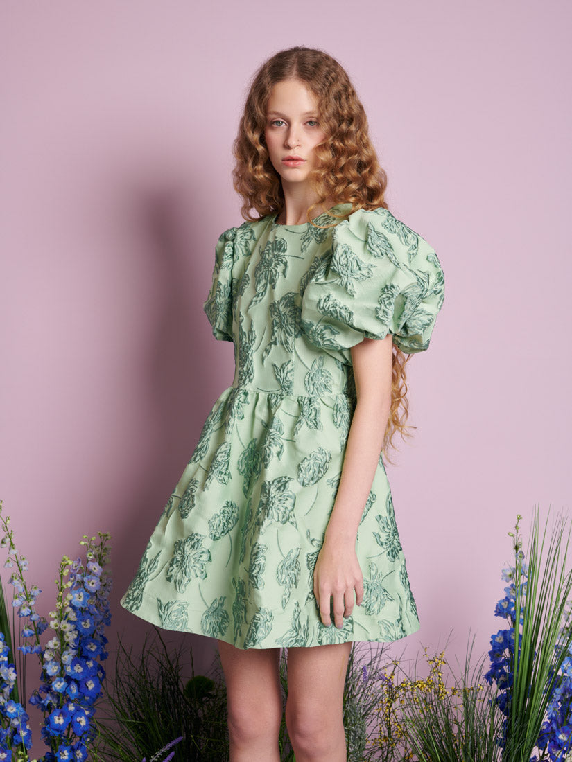 Clover Jacquard Mini Dress