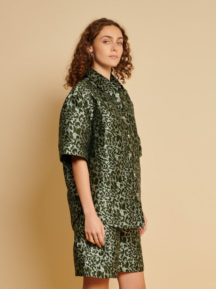 Ghospell Ebba Leopard Shirt