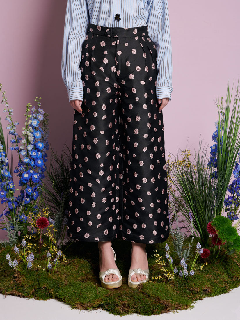 Rose Bells Jacquard Trousers