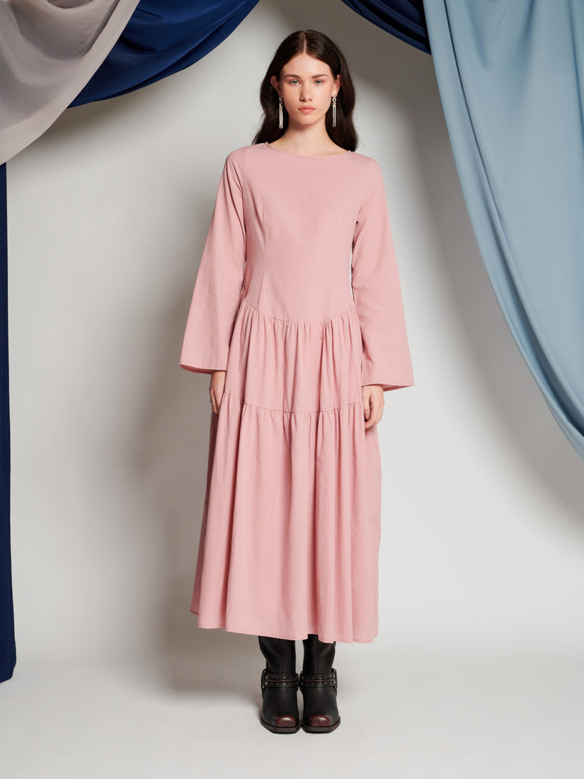 Ghospell Iona Tiered Midi Dress