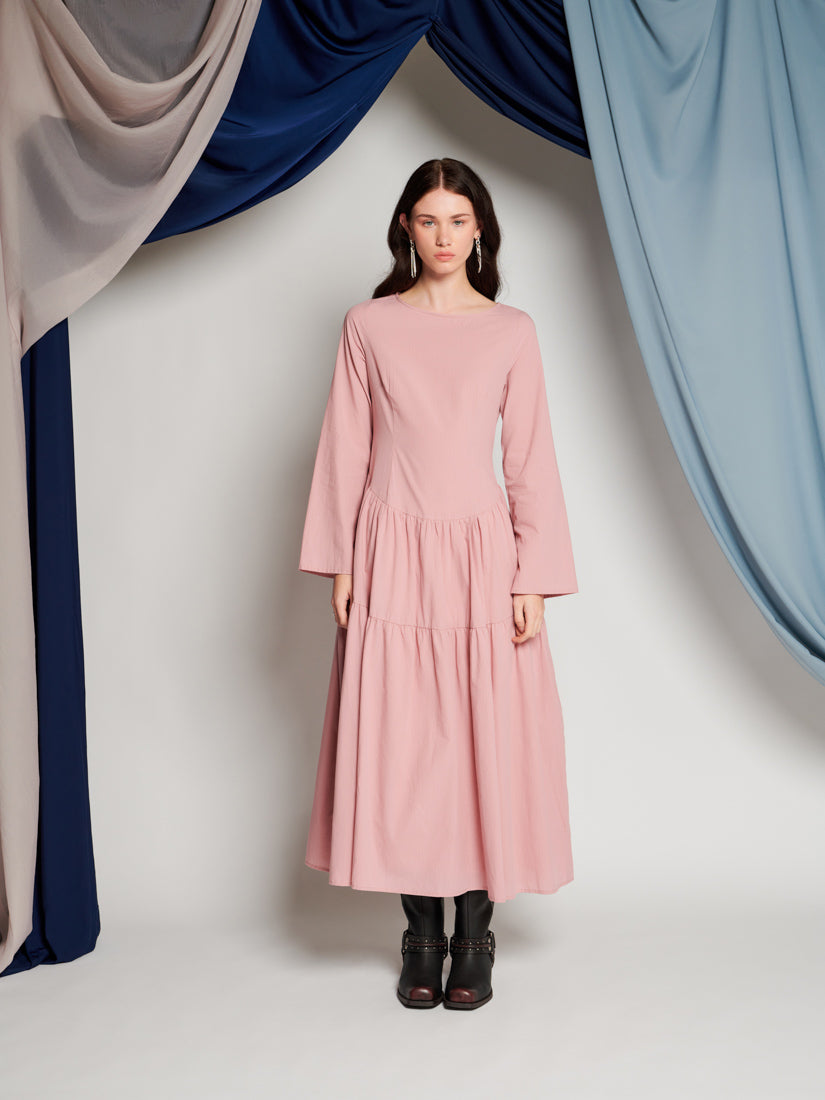 Ghospell Iona Tiered Midi Dress