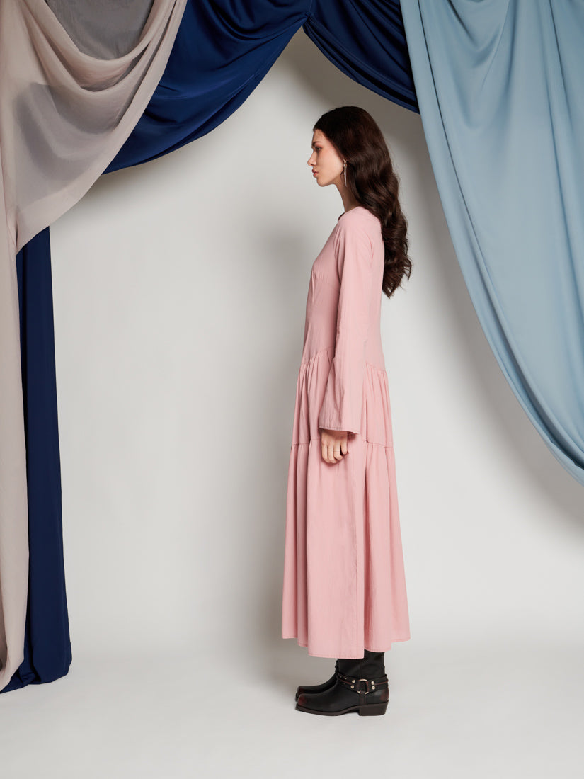 Ghospell Iona Tiered Midi Dress
