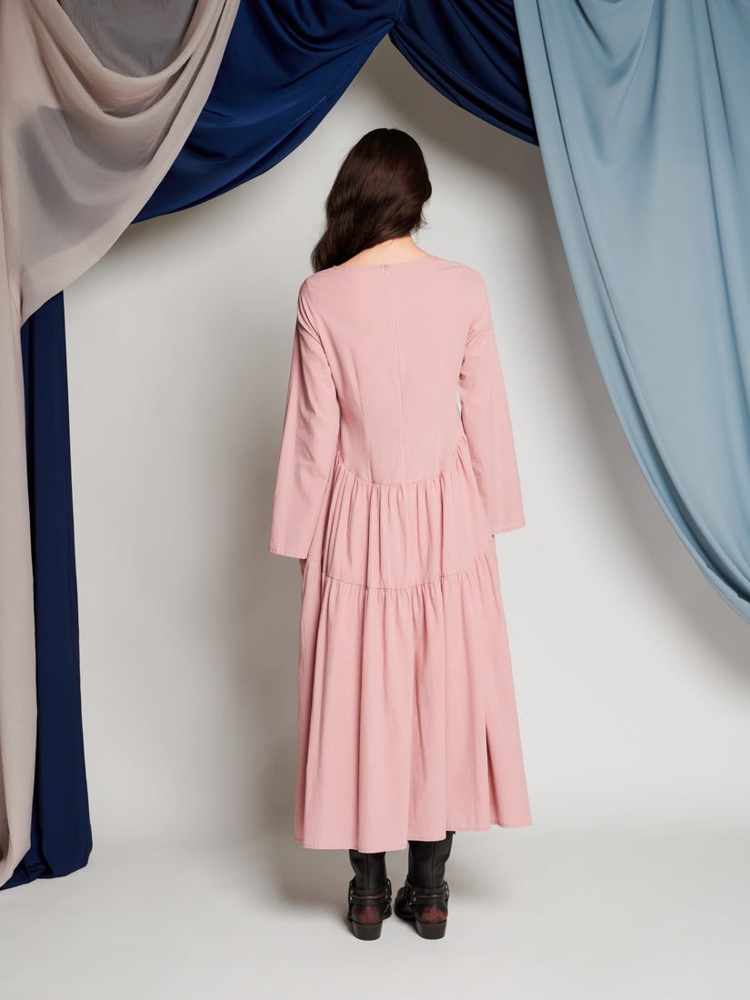 Ghospell Iona Tiered Midi Dress