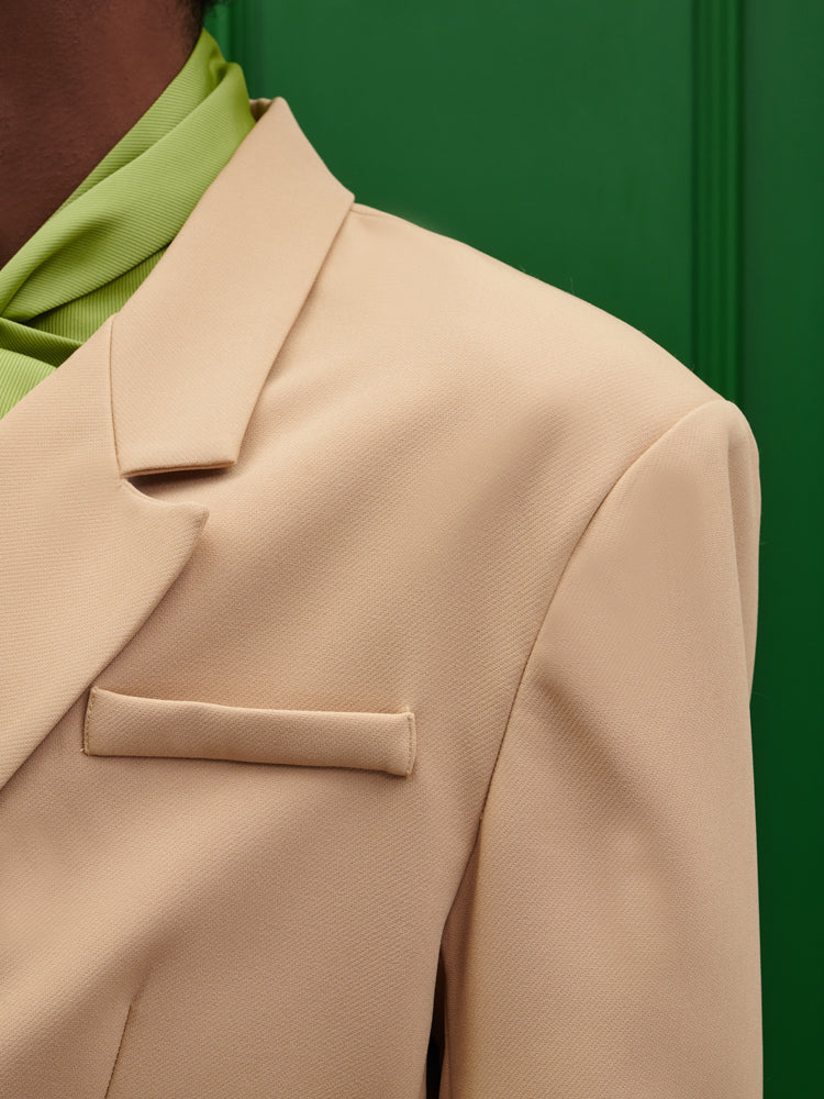 Harlow Crepe Double Breasted Blazer