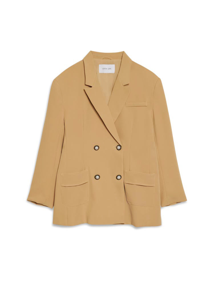 Harlow Crepe Double Breasted Blazer