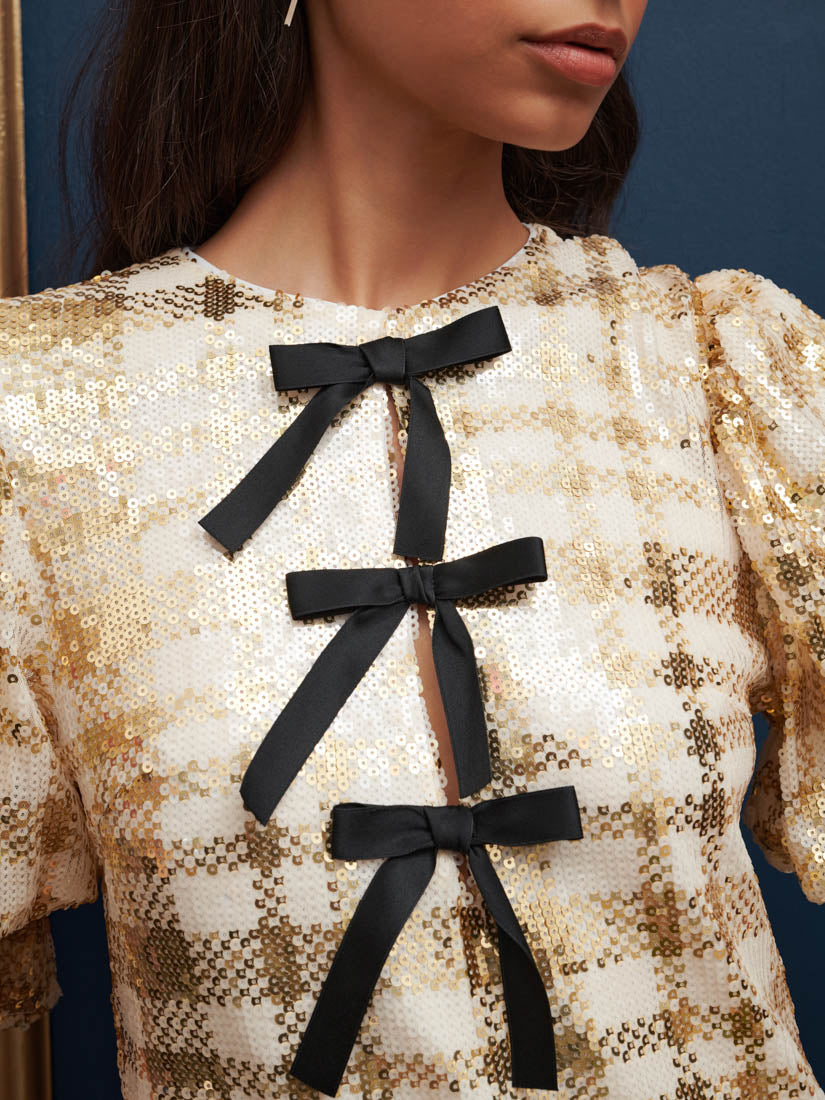 DREAM Allusions Sequin Bow Dress