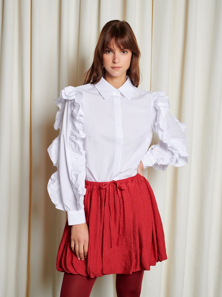 Ghospell Melissa Ruffled Shirt