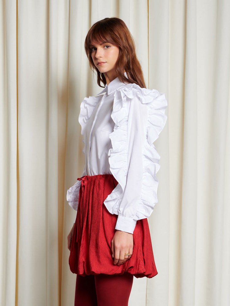 Ghospell Melissa Ruffled Shirt