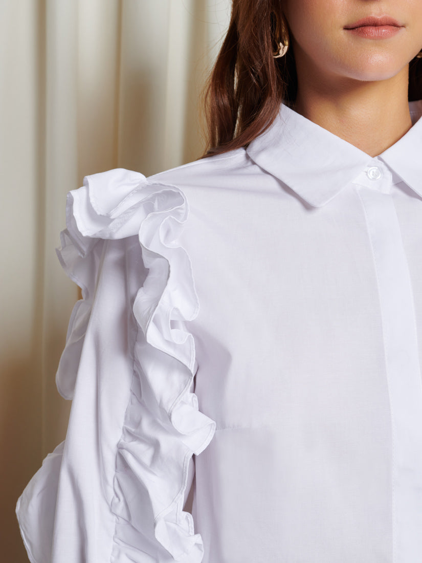 Ghospell Melissa Ruffled Shirt