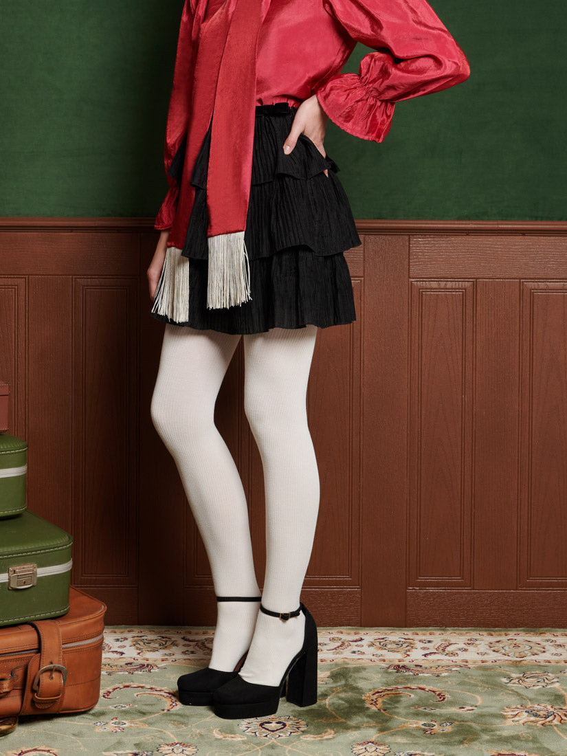 Viola Bow Mini Skirt