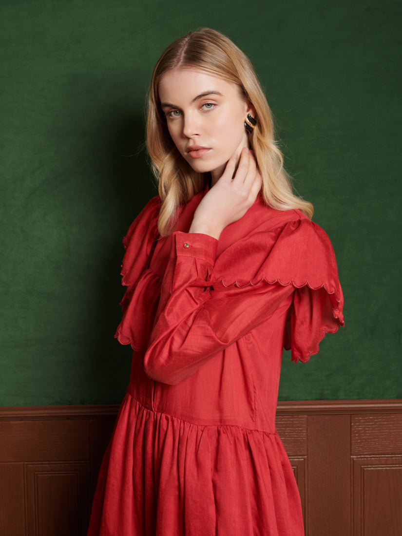 Hazel Scallop Maxi Dress