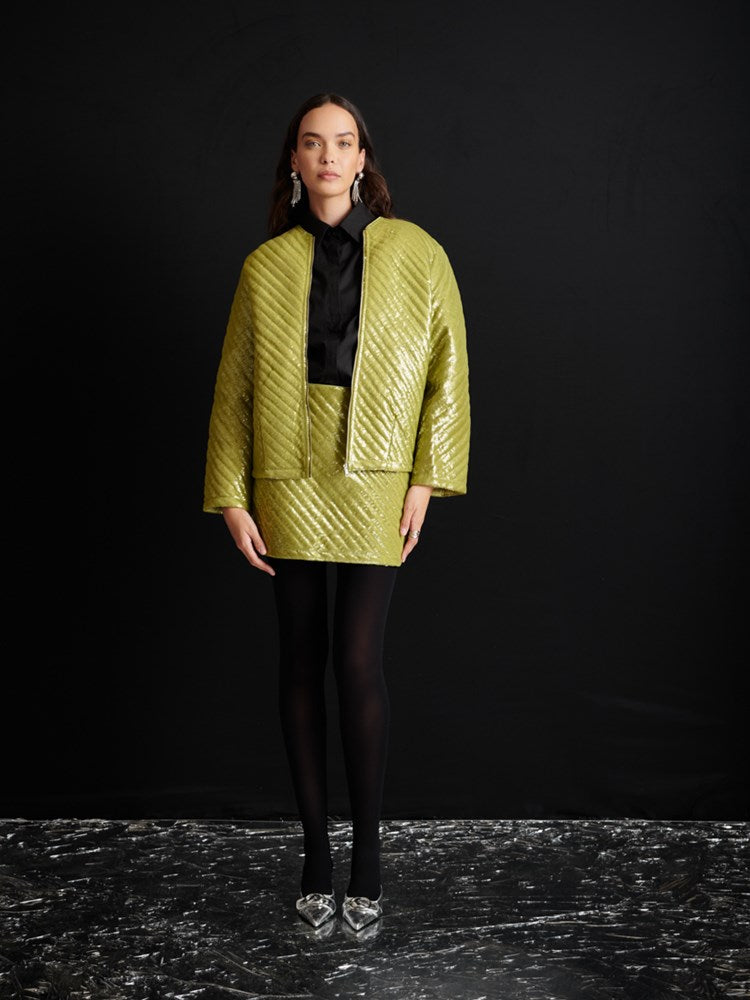 Ghospell Xyla Padded Sequin Jacket