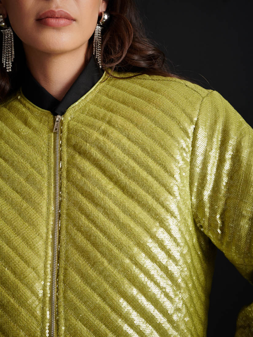 Ghospell Xyla Padded Sequin Jacket