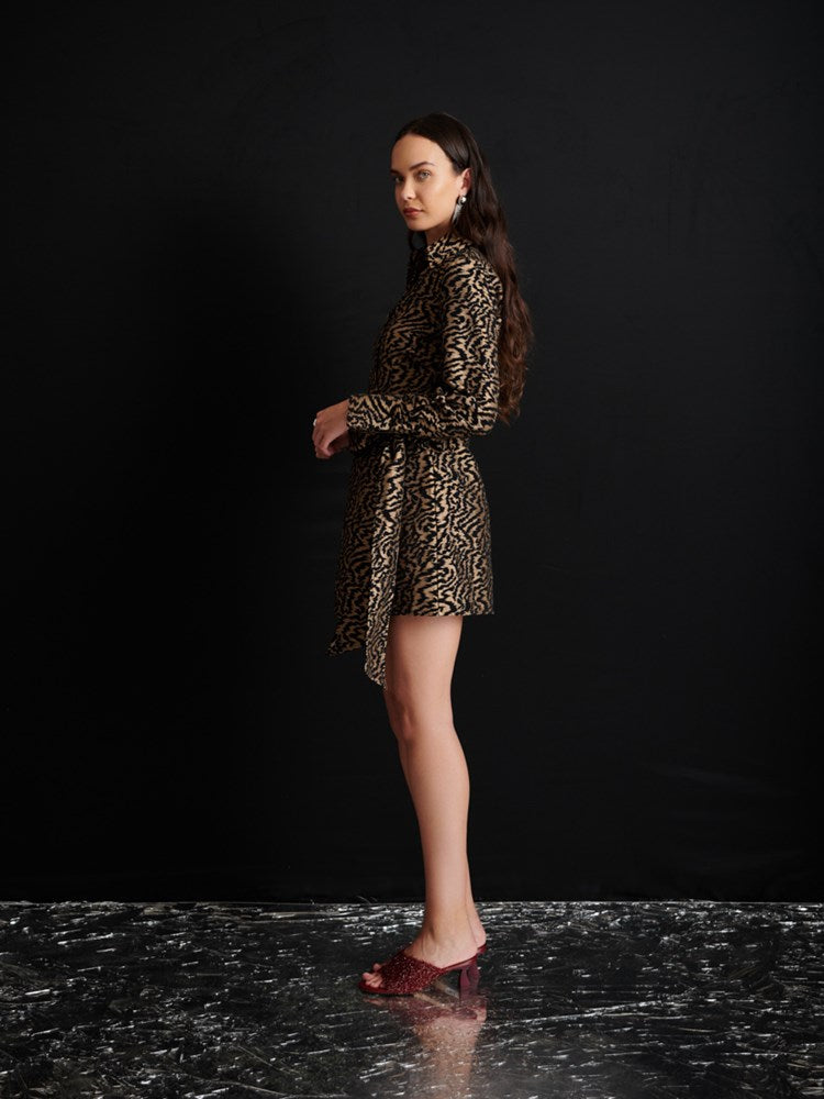 Ghospell Phoebe Jacquard Mini Dress
