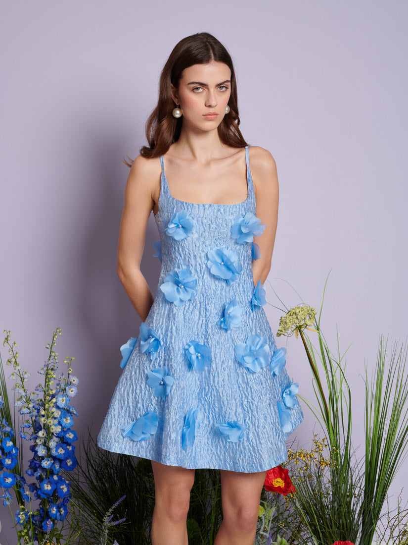 <b>DREAM</b> Blooming Jacquard Mini Dress