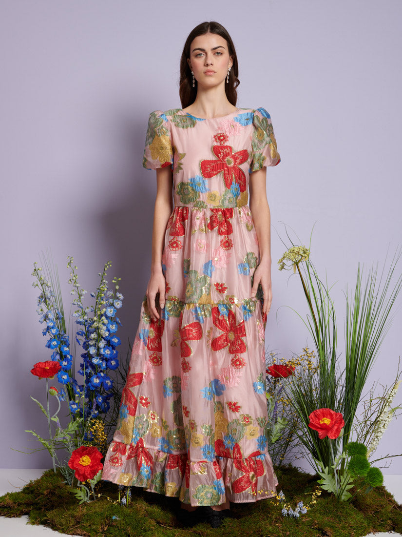 DREAM Camellia Jacquard Maxi Dress