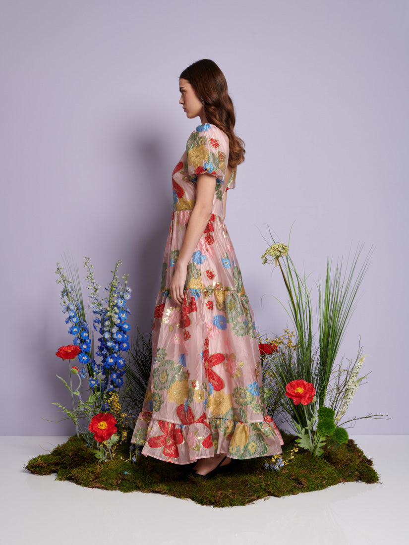 DREAM Camellia Jacquard Maxi Dress