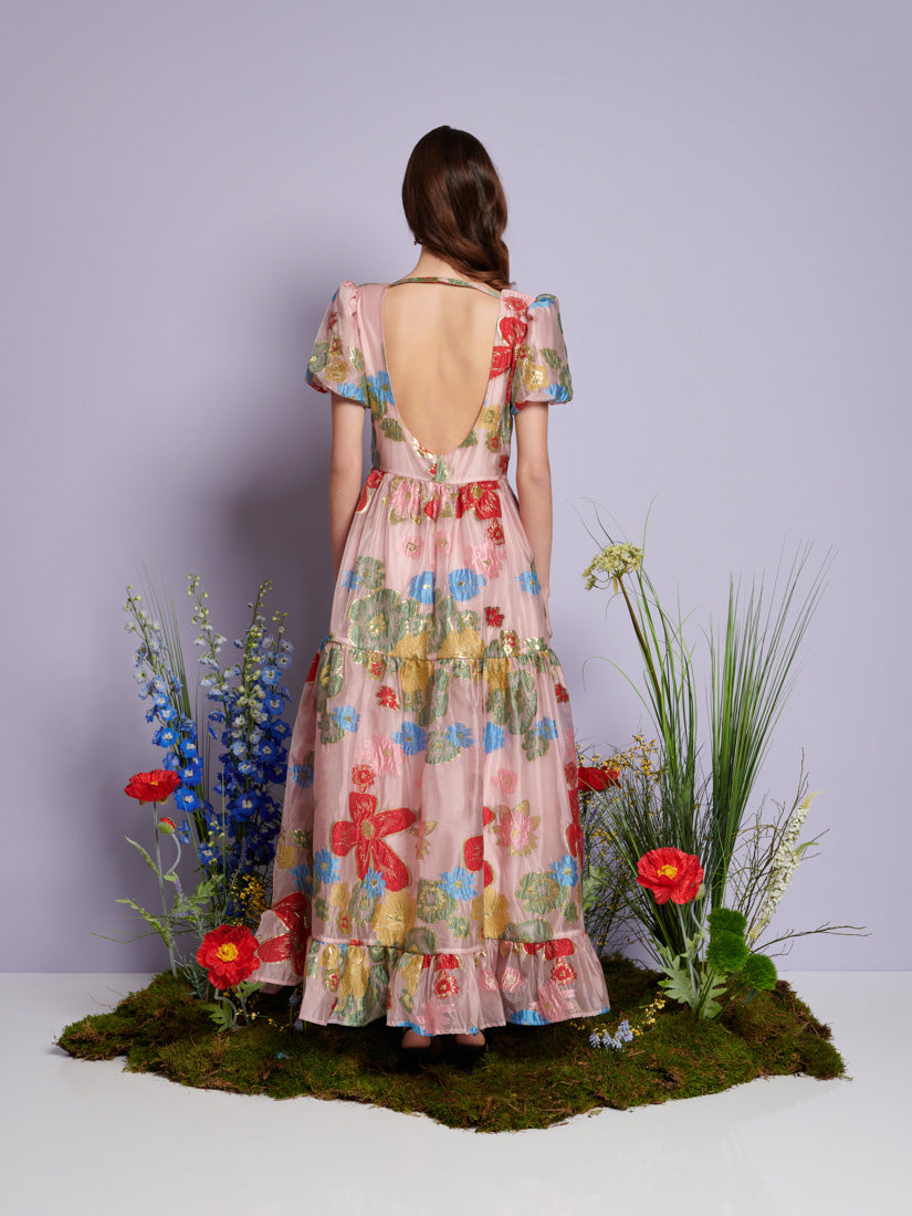 DREAM Camellia Jacquard Maxi Dress