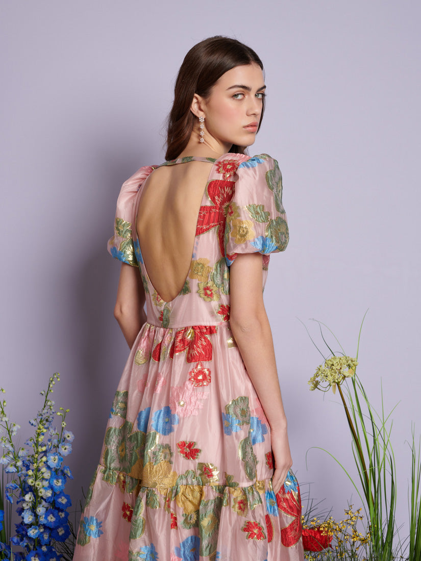 DREAM Camellia Jacquard Maxi Dress