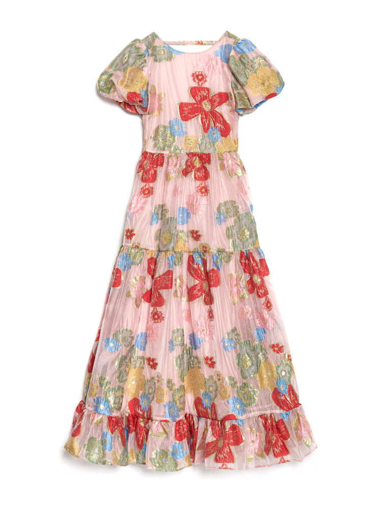 DREAM Camellia Jacquard Maxi Dress